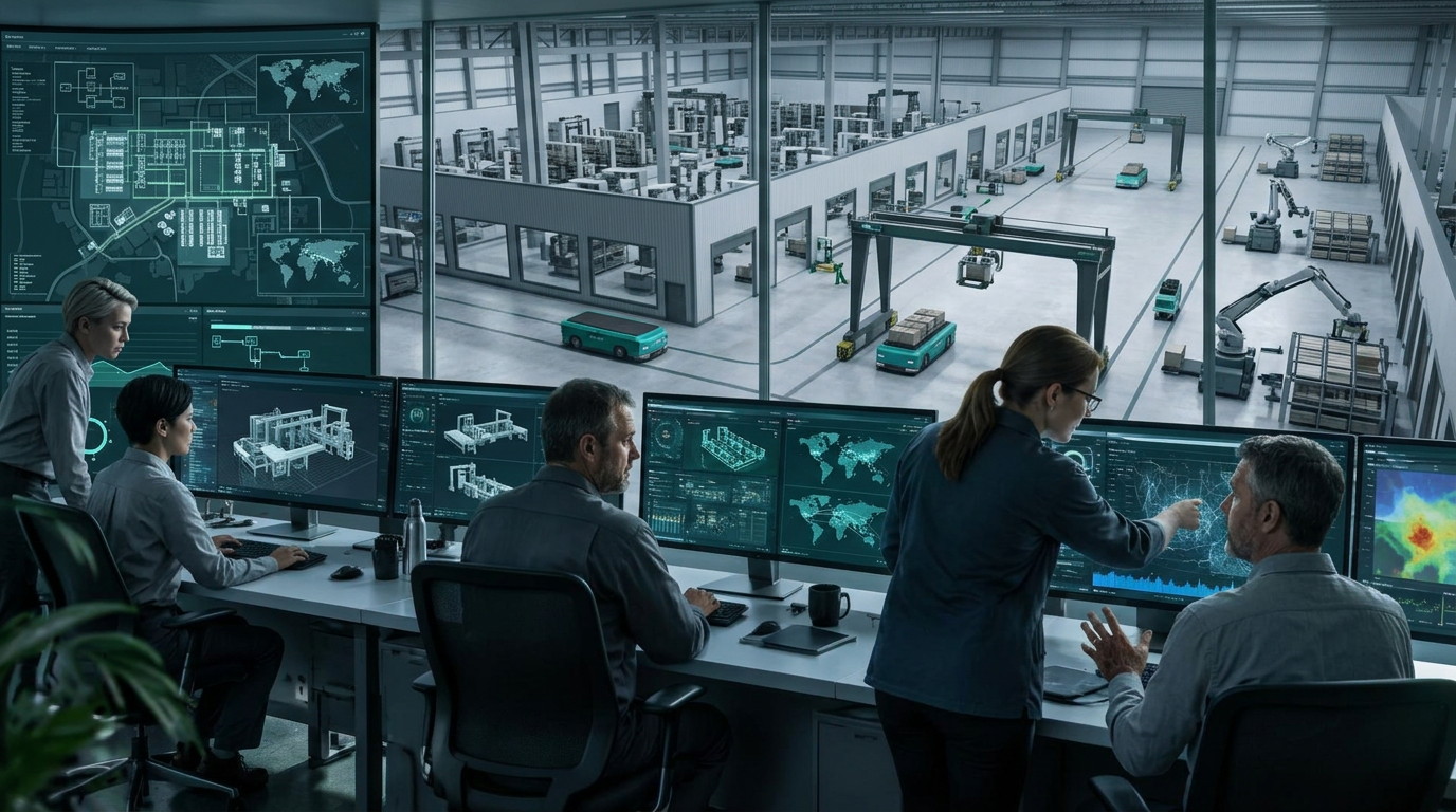 Editorial scene illustrating AI in practical settings