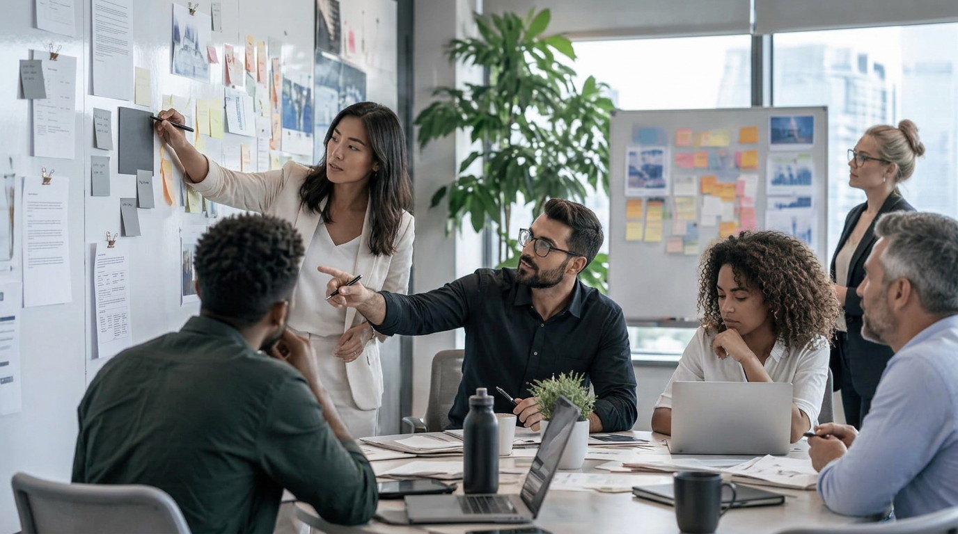 Editorial scene illustrating Purpose creates meaningful value